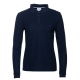 Рубашка поло женская STAN длинный рукав хлопок/полиэстер 185, 04SW Тёмно-синий