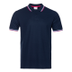 Рубашка поло мужская триколор STAN хлопок/полиэстер 185, 04RUS Тёмно-синий